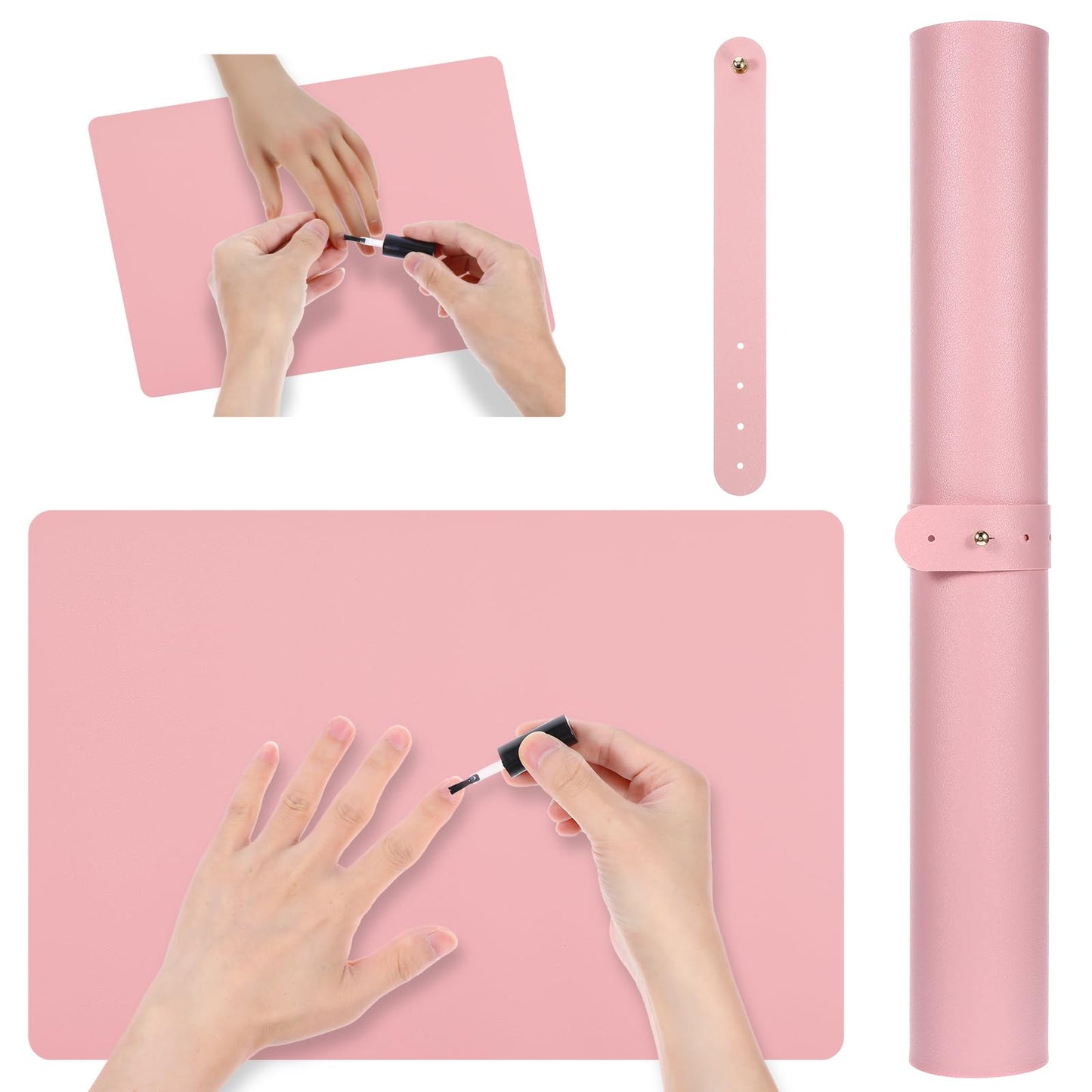 Lnngub Nail Art Table Mat Soft Nail Arm Rest Pad for Acrylic Nails Foldable Nail Hand Rest Pillow Manicure Pad Nail Training Mat for Nail Cushion Nail Table Pad Desk Mat for Nail Technician Salon
