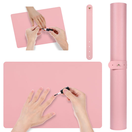 Lnngub Nail Art Table Mat Soft Nail Arm Rest Pad for Acrylic Nails Foldable Nail Hand Rest Pillow Manicure Pad Nail Training Mat for Nail Cushion Nail Table Pad Desk Mat for Nail Technician Salon