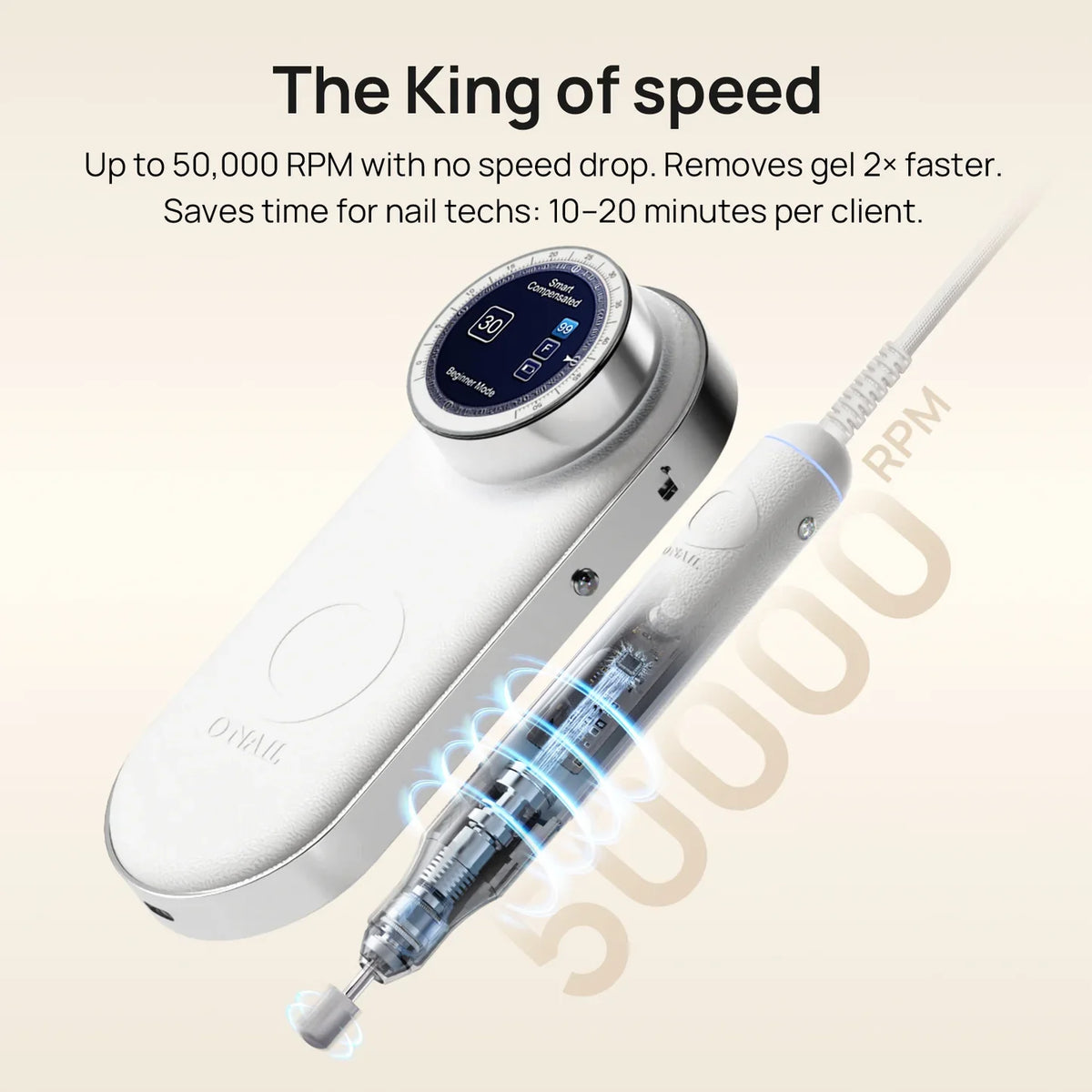 O NAIL - Nail Drill & Dust Collector Bundle White